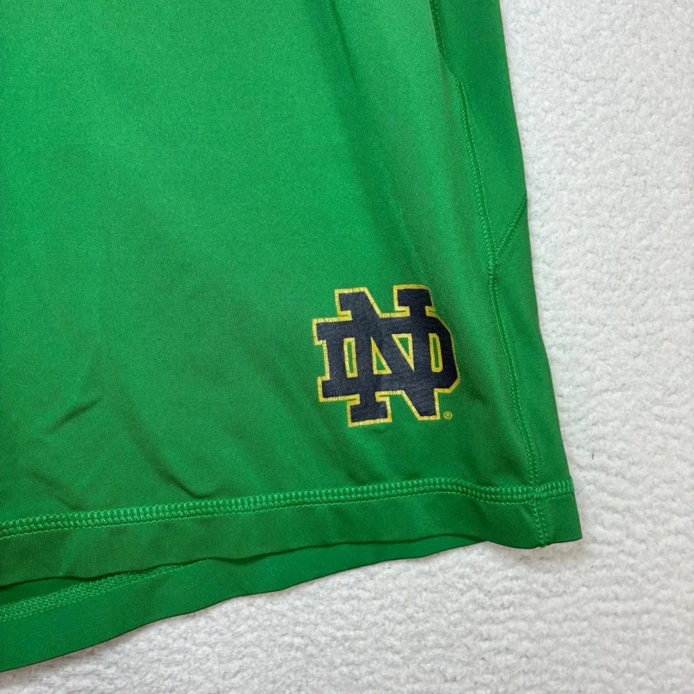 Under Armour Notre Dame Basketball Shorts Men M Green Gym Training Stretch Baggy